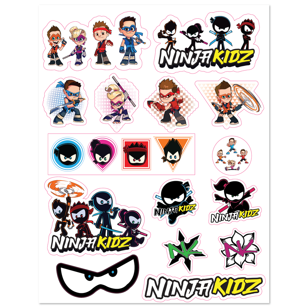 NINJA KIDZ TV Official Merch - Official Ninja Kidz Logo T-Shirt (as1,  Alpha, x_s, Regular, Youth, Pink)
