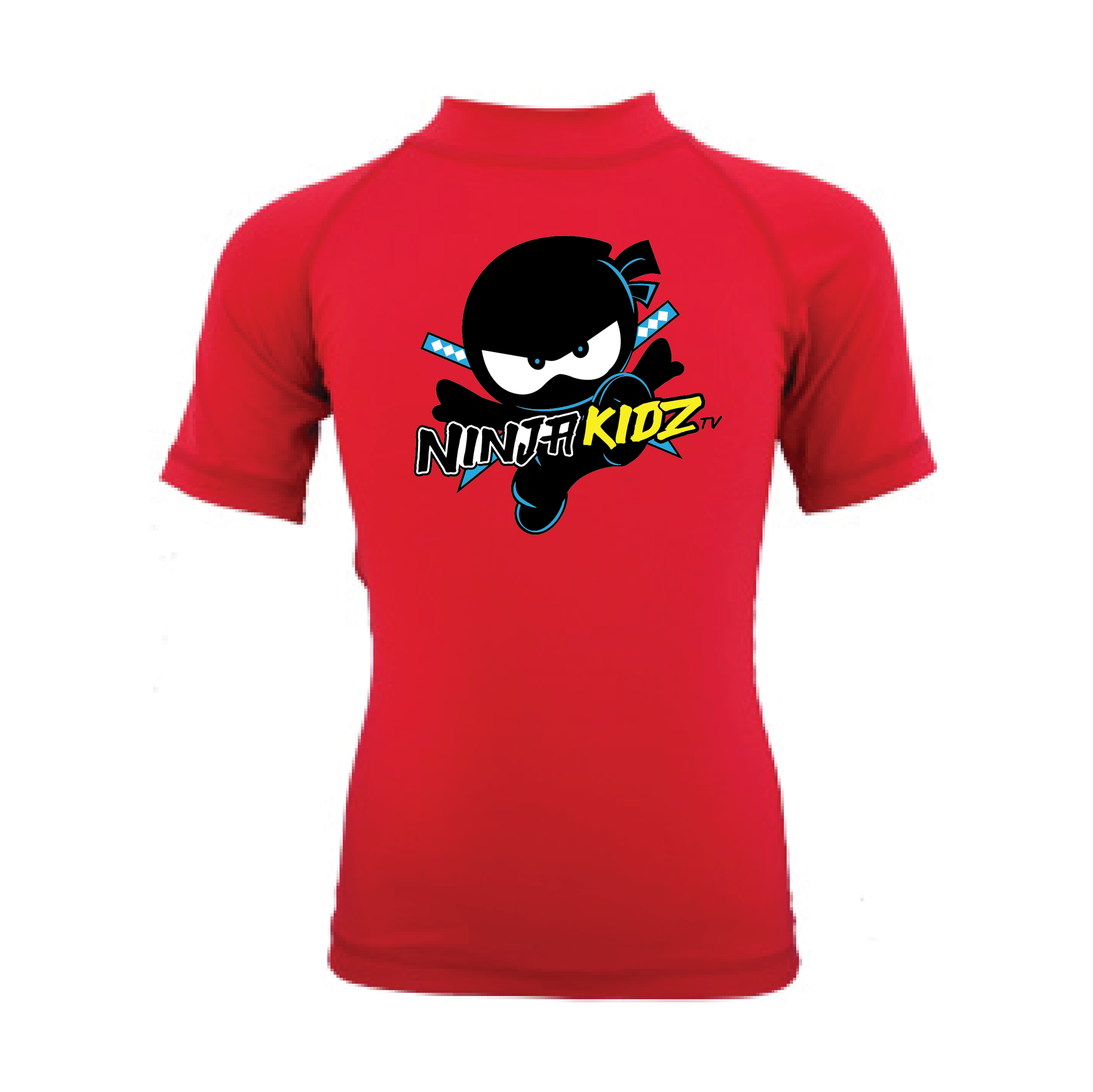 Ninja Kidz Original Logo Wet Effect®  Short Sleeve Rash Guard 3.0 ©
