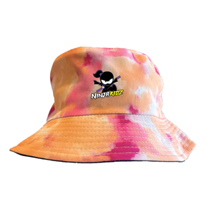 Tie-Dye Bucket Hat - Peach & Pink