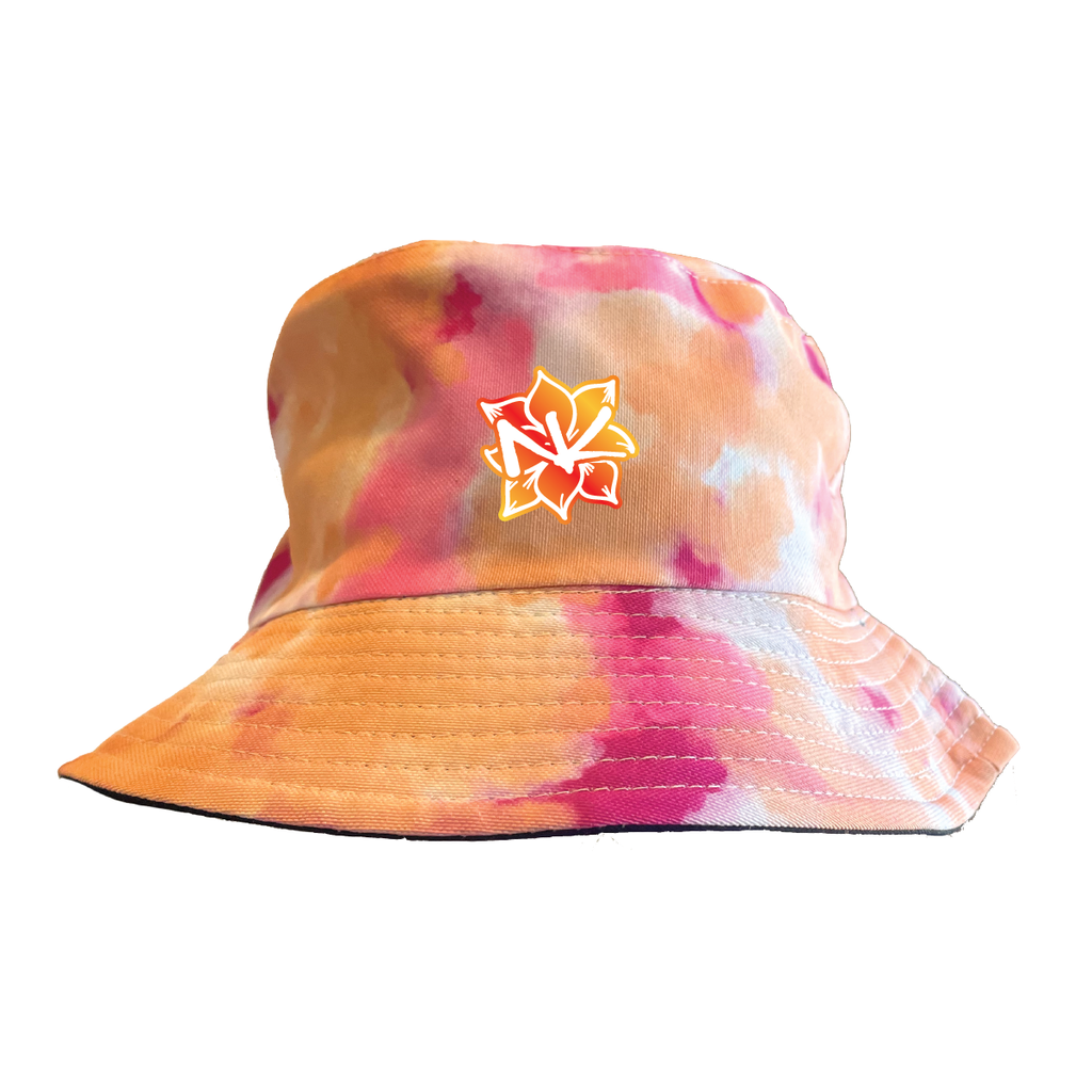 Tie-Dye Bucket Hat - Peach & Pink